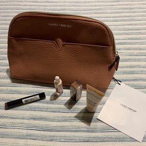Laura Mercier Zippered makeup pouch and samples